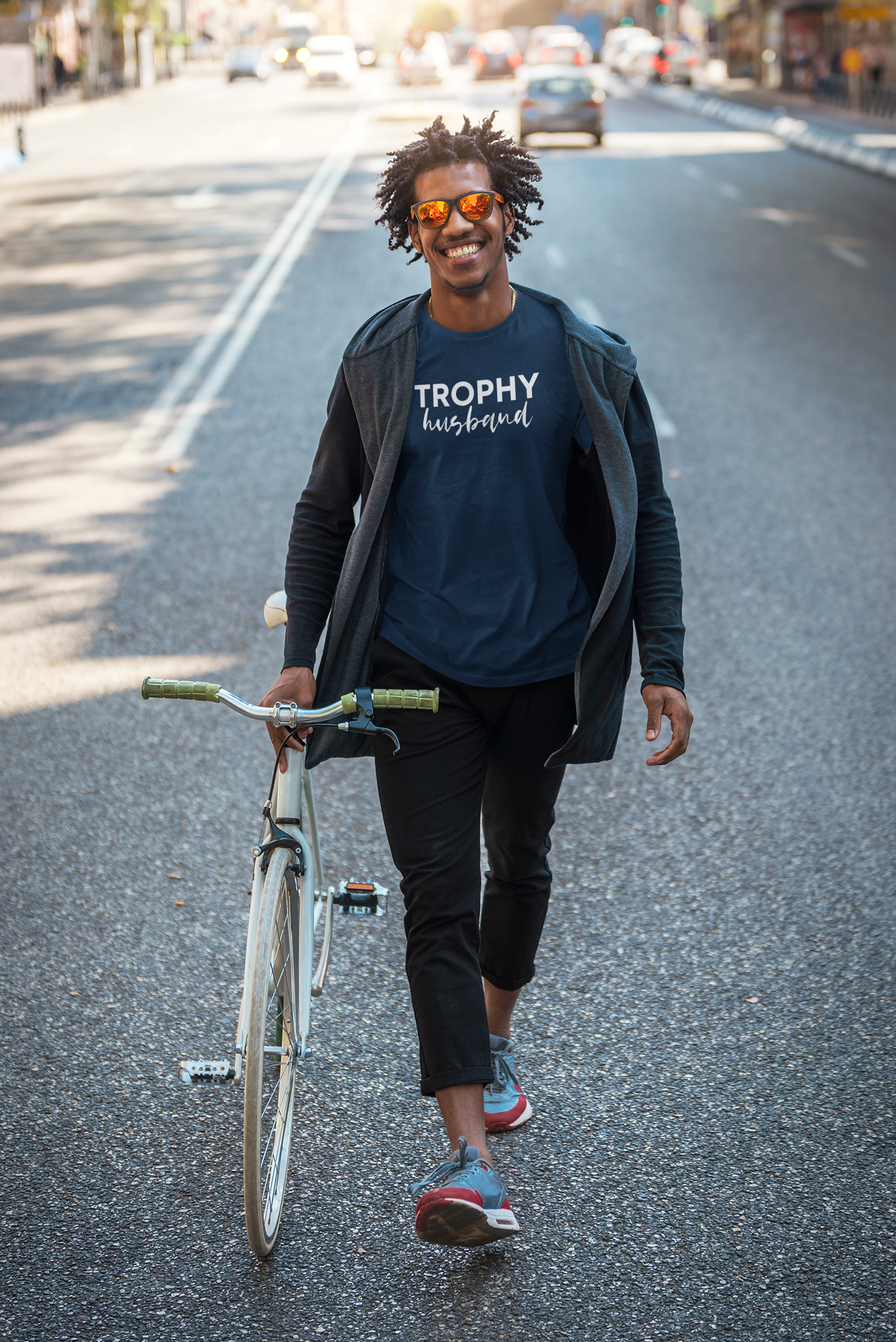 Men's Trophy Husband Blue T-Shirt