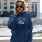 Women's Two Words One Finger Blue Hoodie