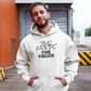 Men's Two Words One Finger White Hoodie