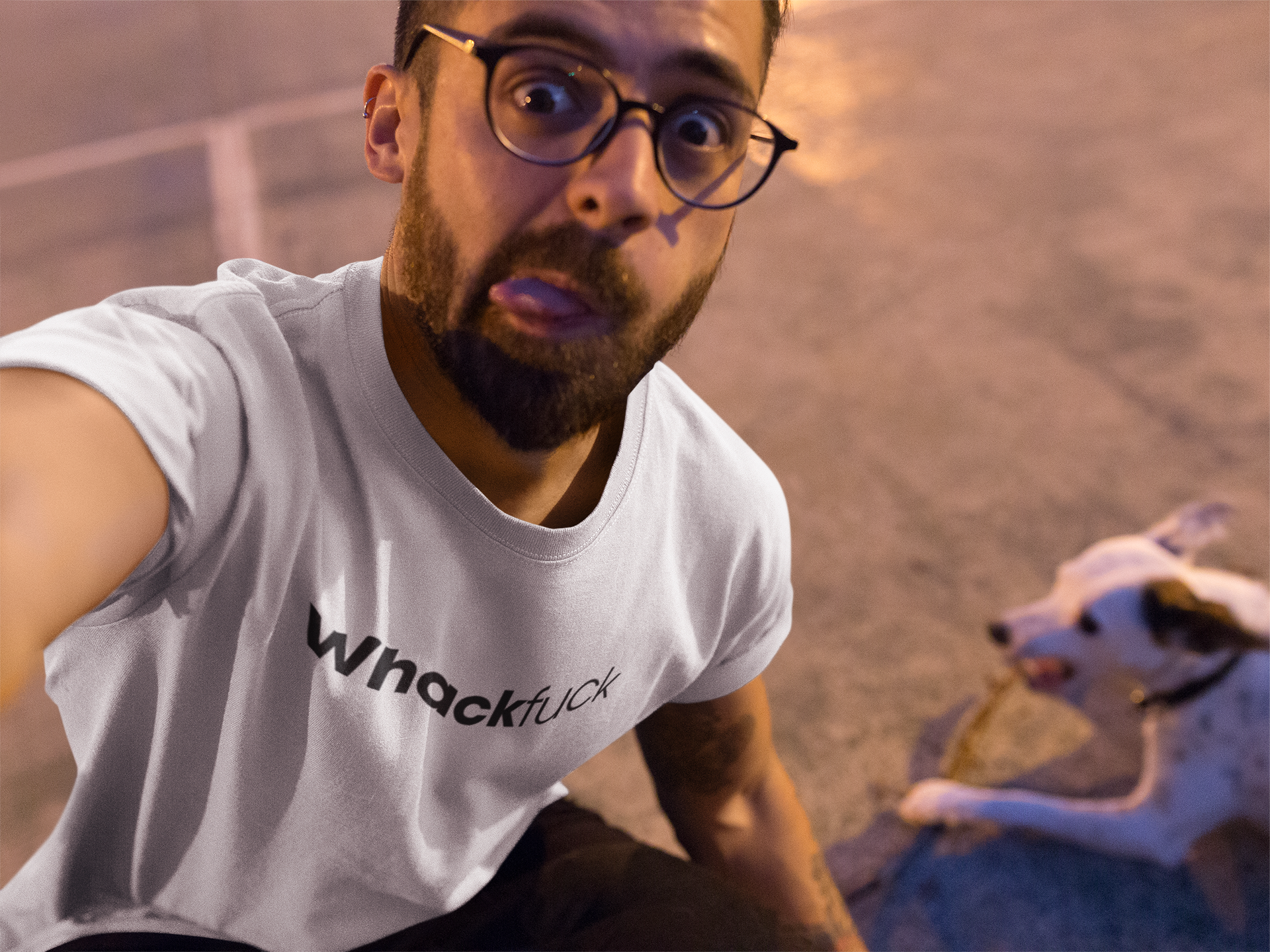Men's Whack Fuck White T-Shirt