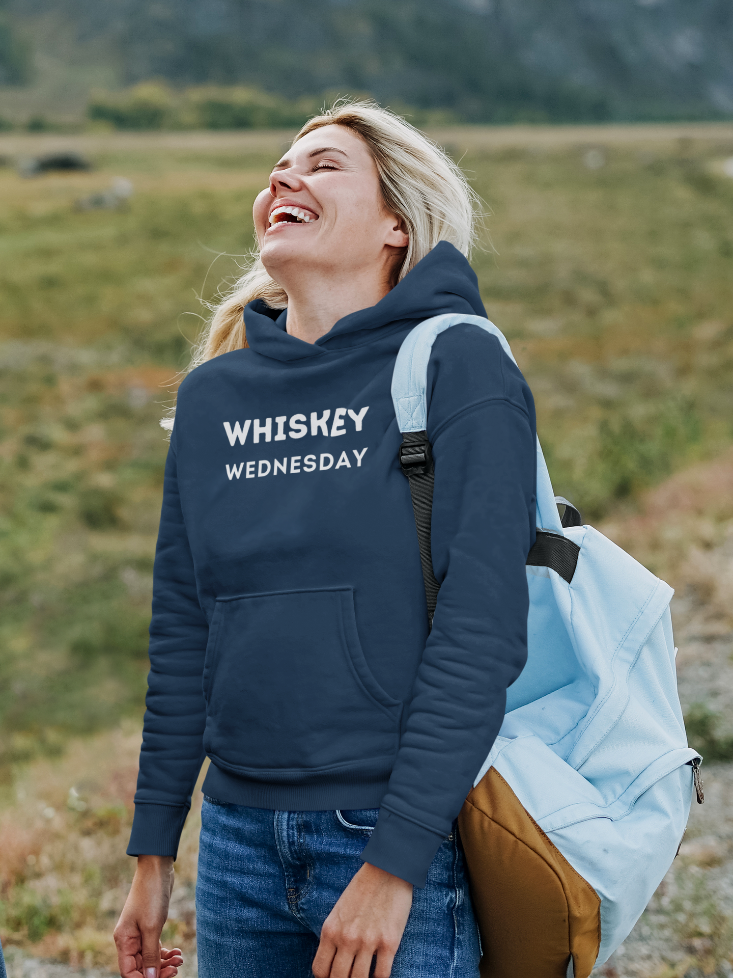 Women's Whiskey Wednesday Blue Hoodie