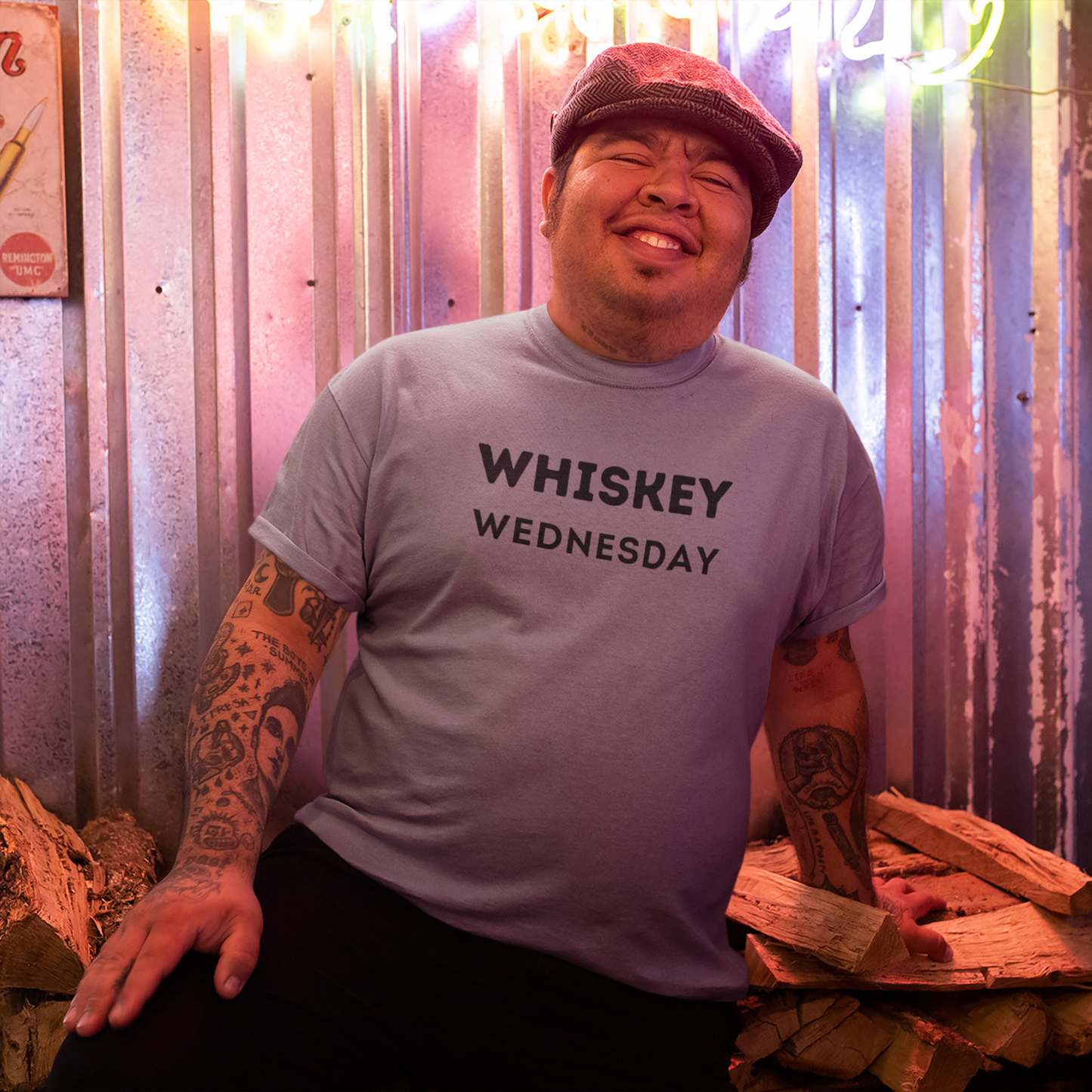 Men's Whiskey Wednesday Grey T-Shirt