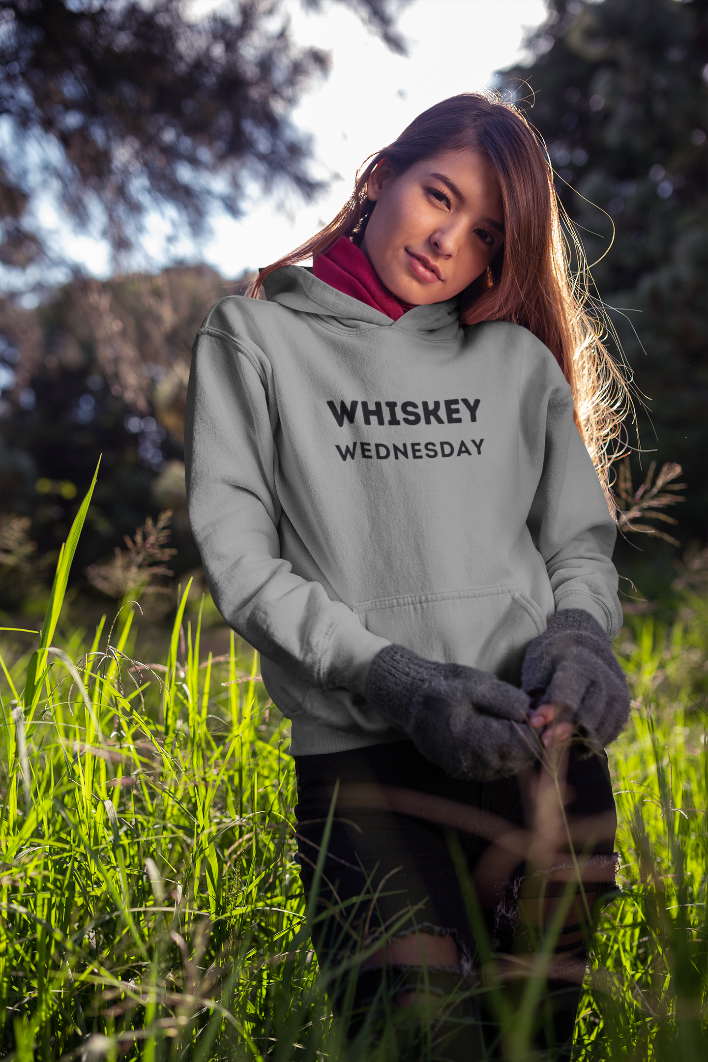 Women's Whiskey Wednesday Grey Hoodie