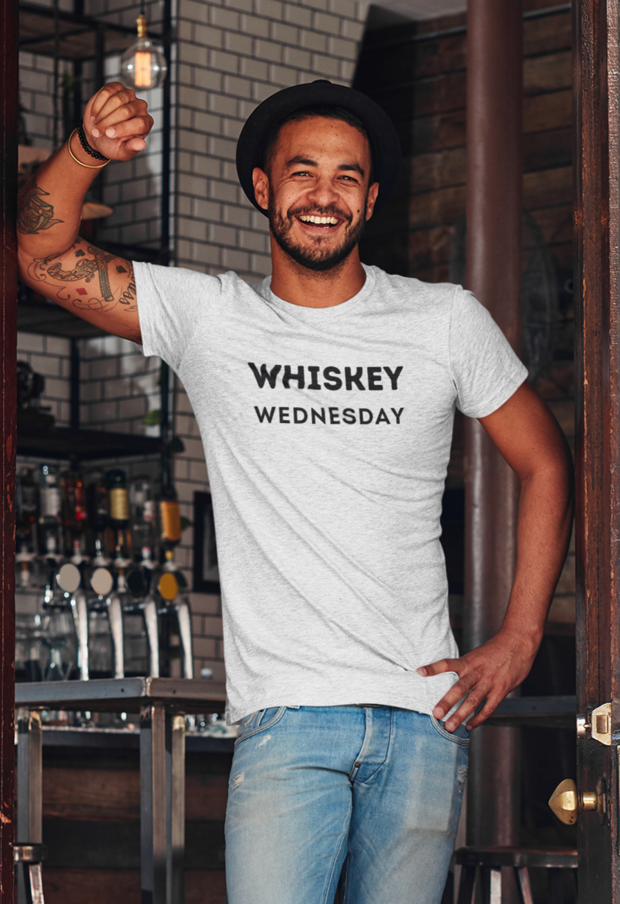 Men's Whiskey Wednesday White T-Shirt