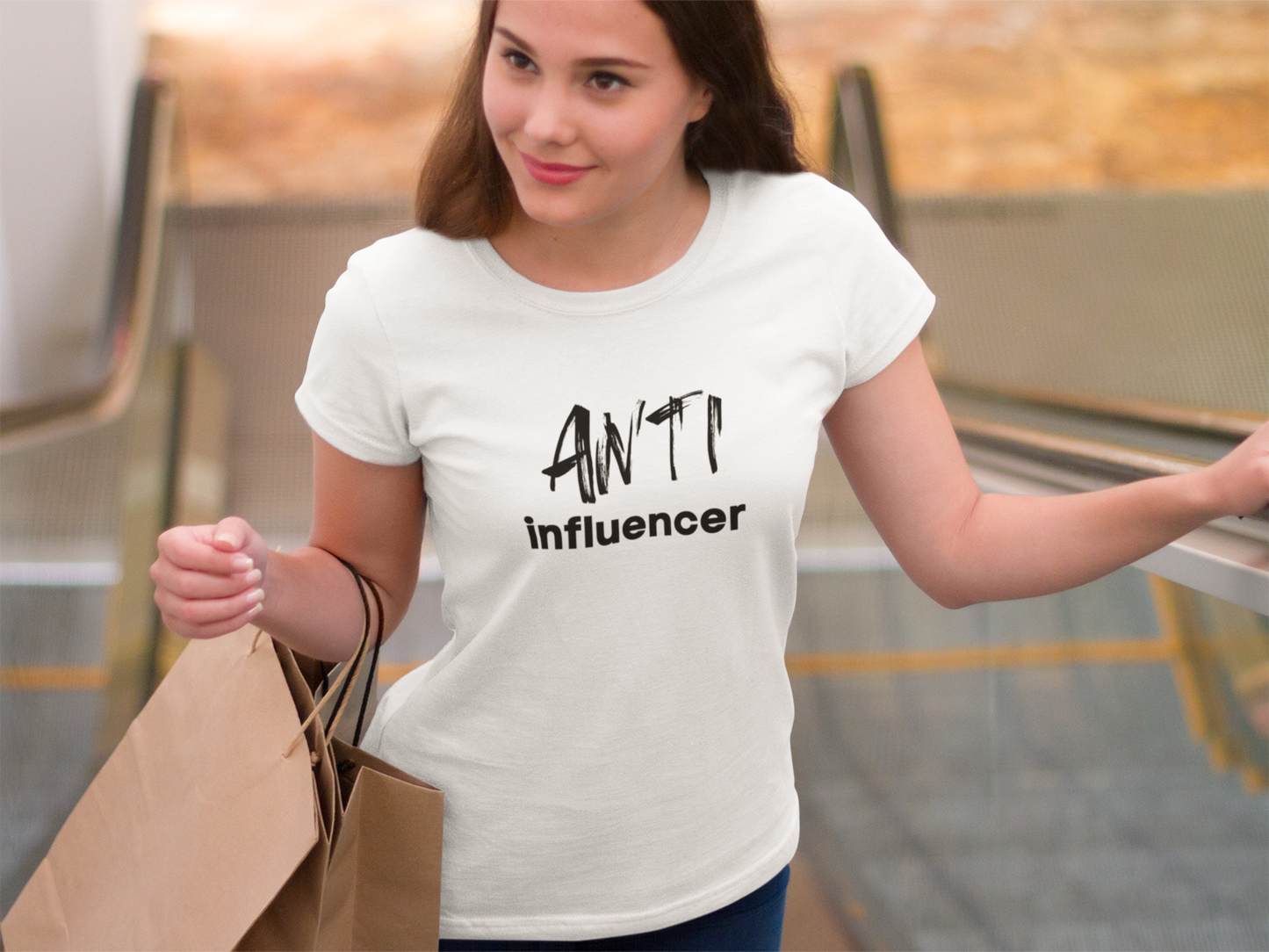 Women's Anti Influencer White T-Shirt