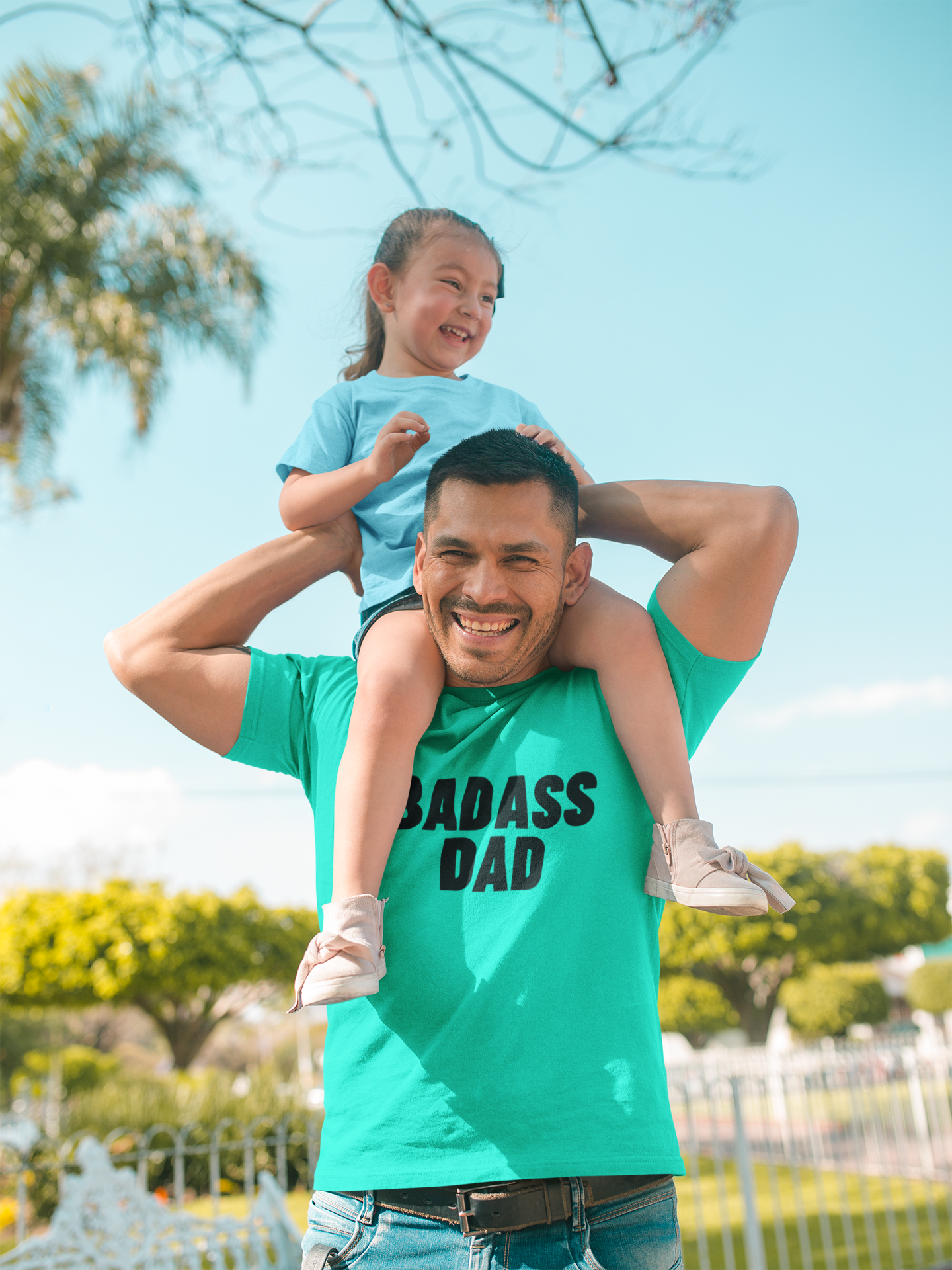 Men's Badass Dad Mint Green T-Shirt