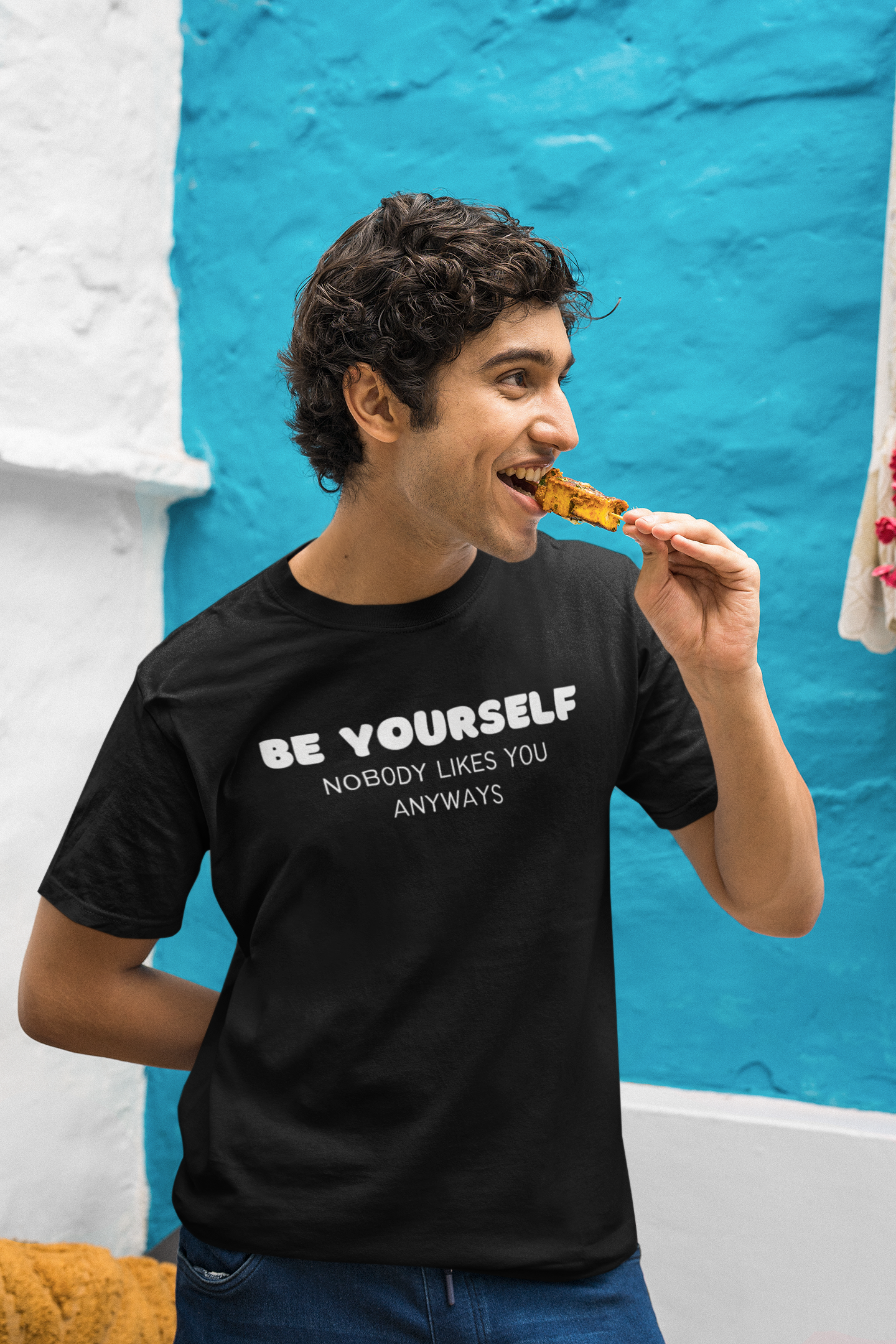 Men's Be Yourself Nobody Likes You Anyways Black T-Shirt