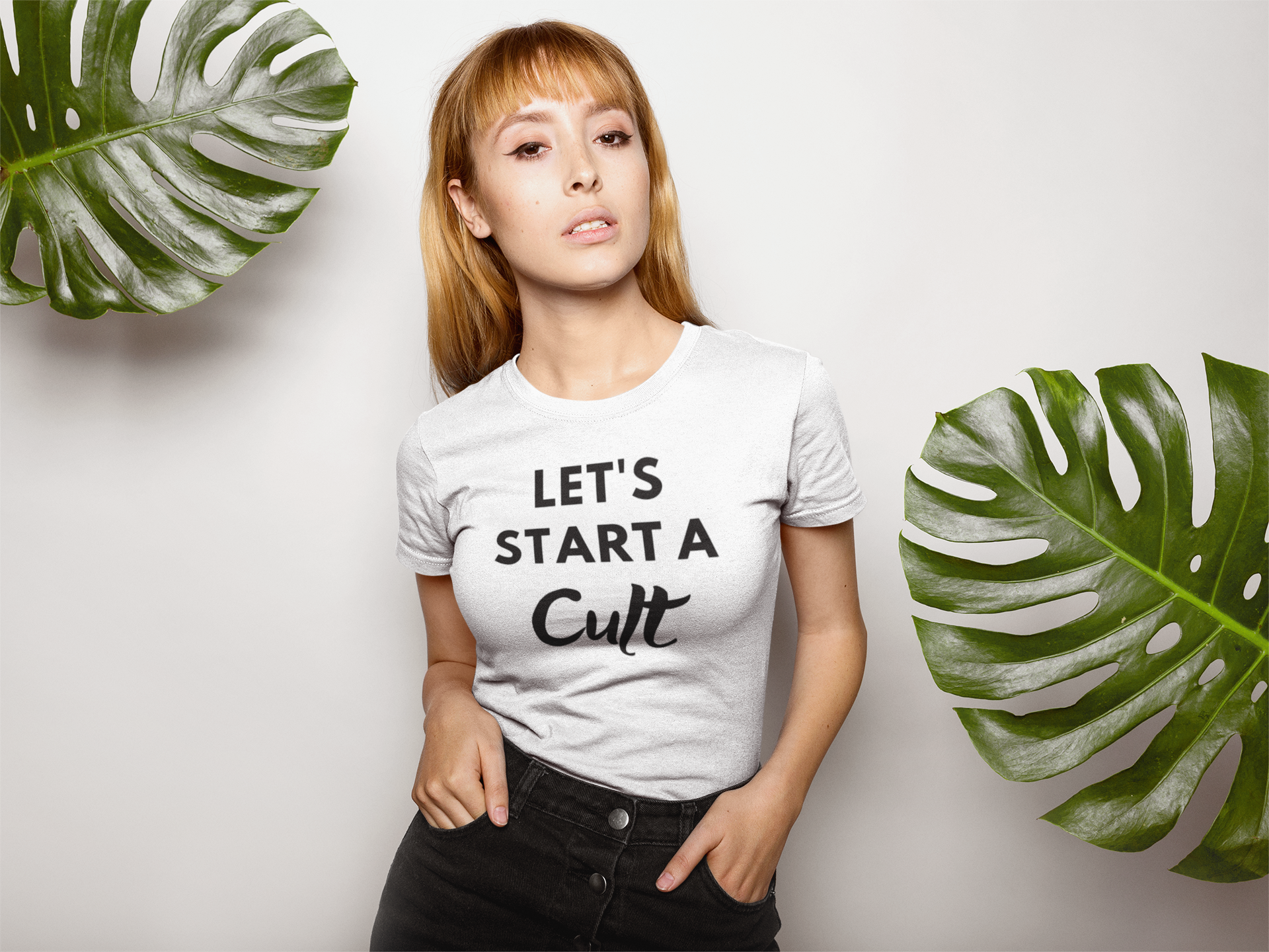 Women's Let's Start A Cult White T-Shirt
