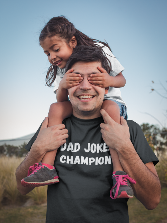 Men's Dad Joke Champion Black T-Shirt