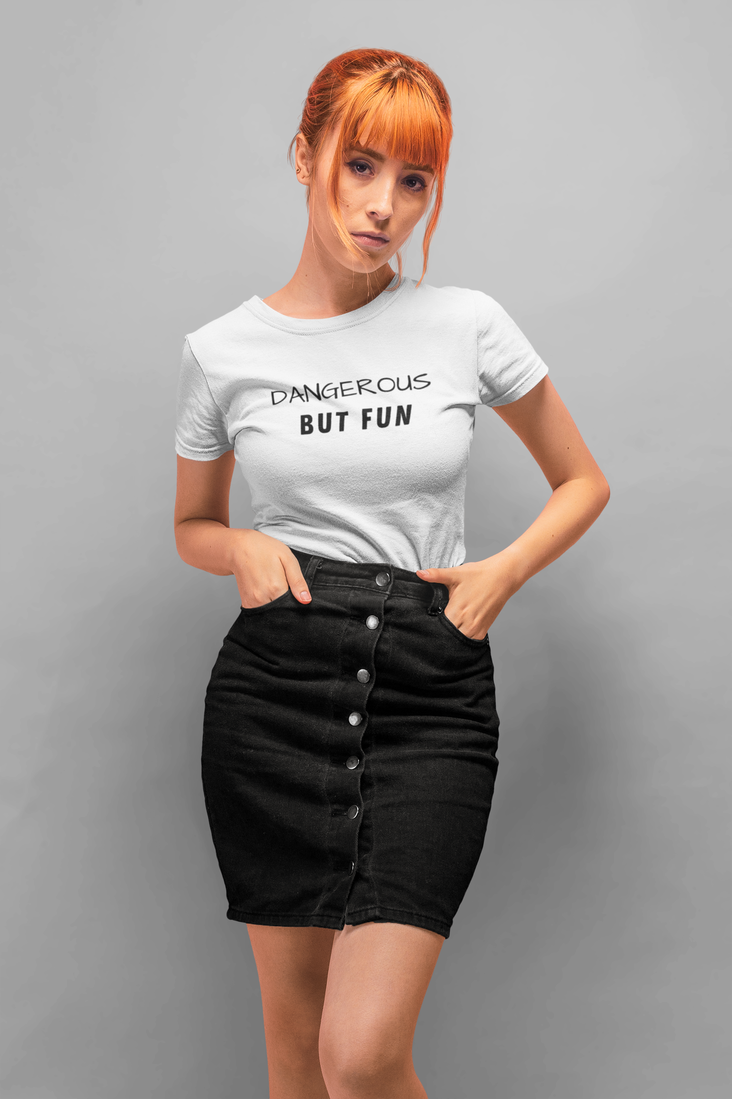 Women's Dangerous But Fun White T-Shirt