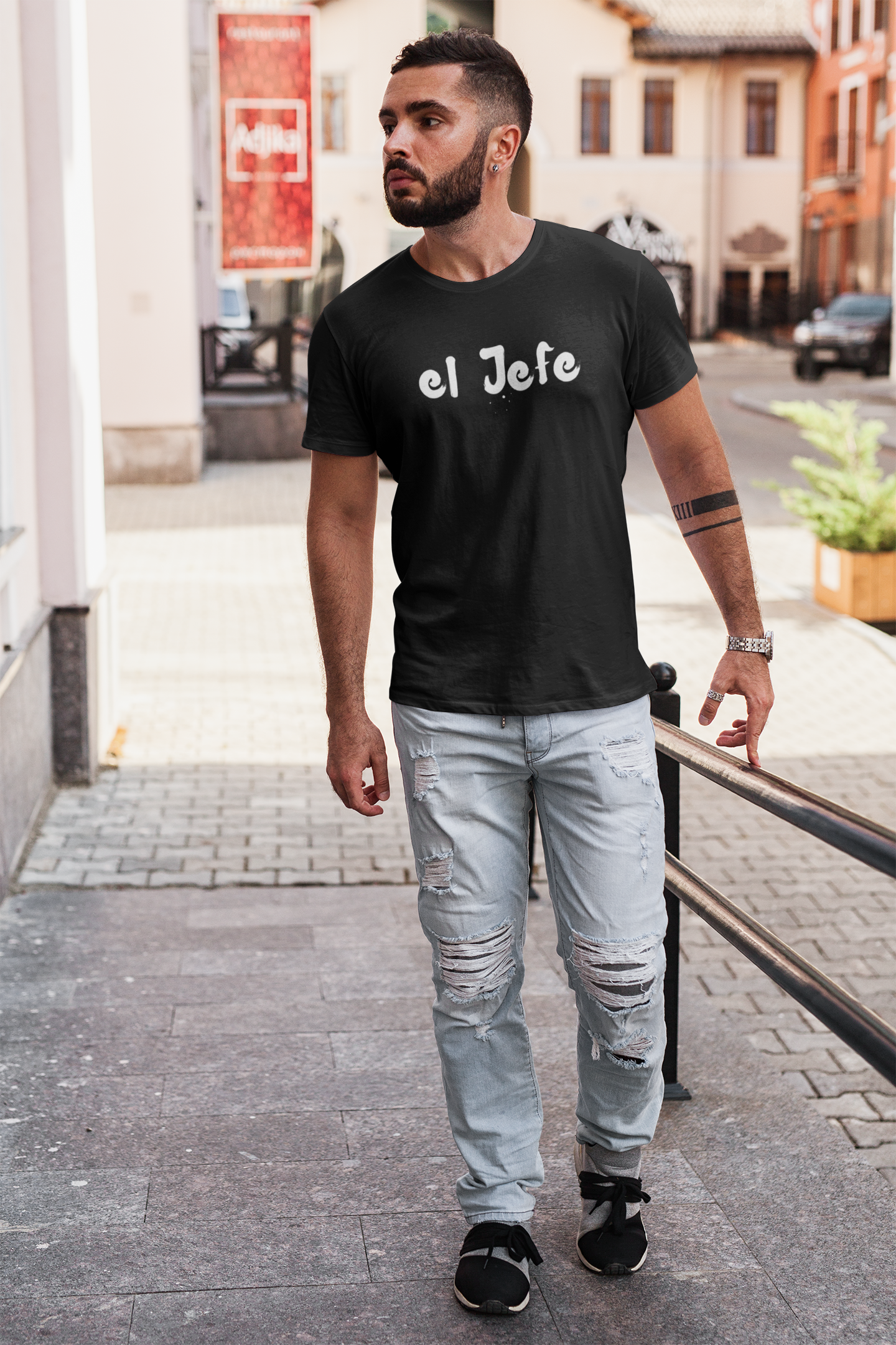 Men's El Jefe Black T-Shirt
