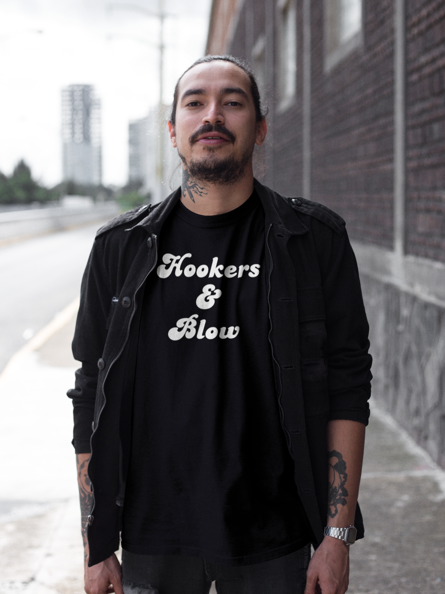 Men's Hookers & Blow Black T-Shirt