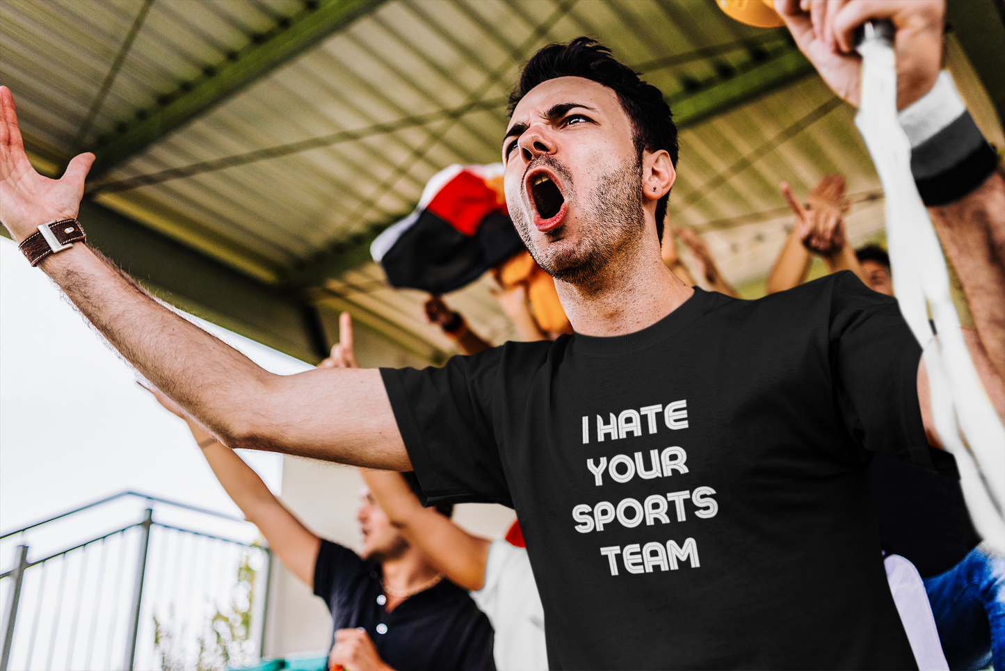 Men's I Hate Your Sports Team Black T-Shirt