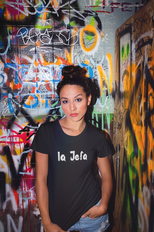 Women's La Jefa Black T-Shirt