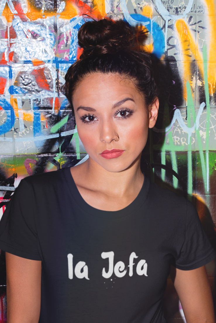 Women's La Jefa Black T-Shirt