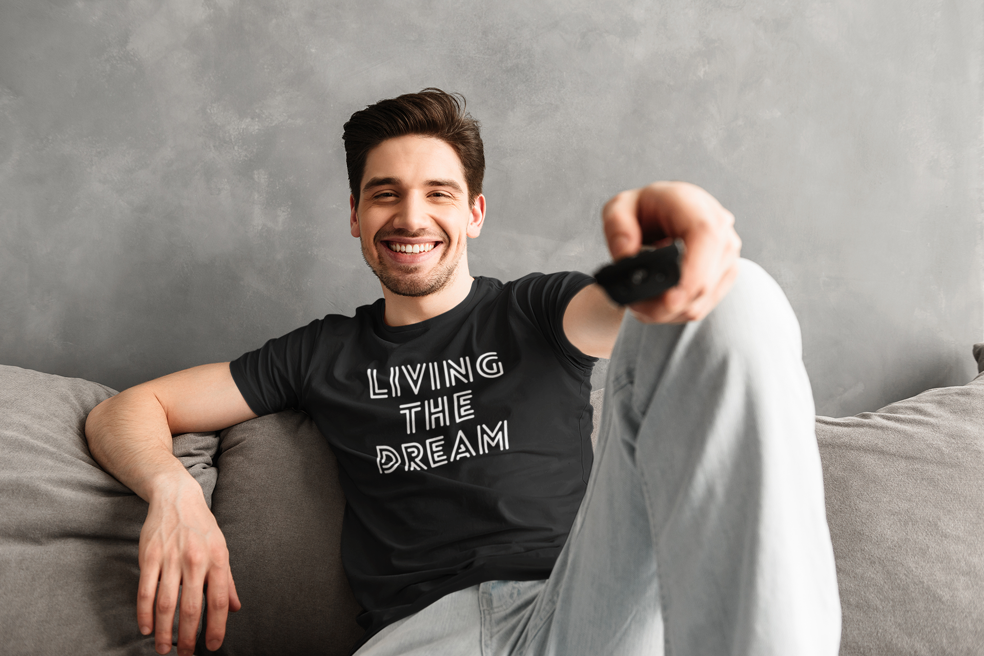 Men's Living The Dream Black T-Shirt