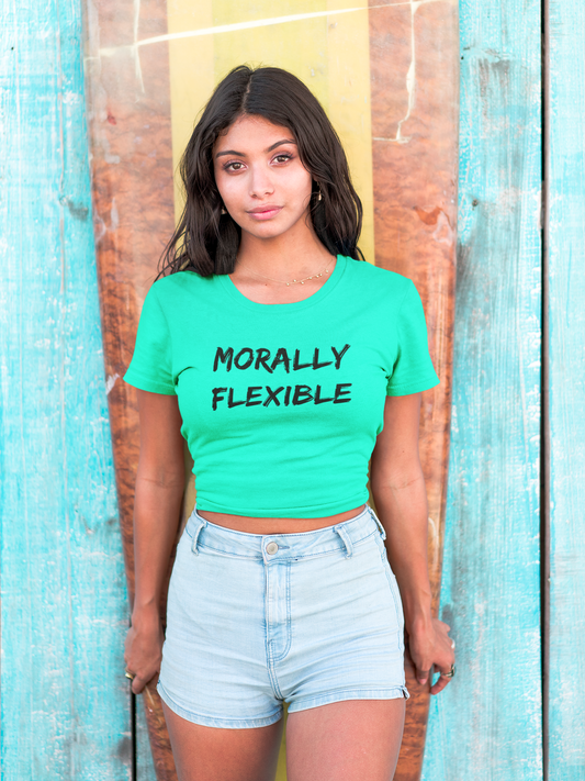 Women's Morally Flexible Mint Green T-Shirt