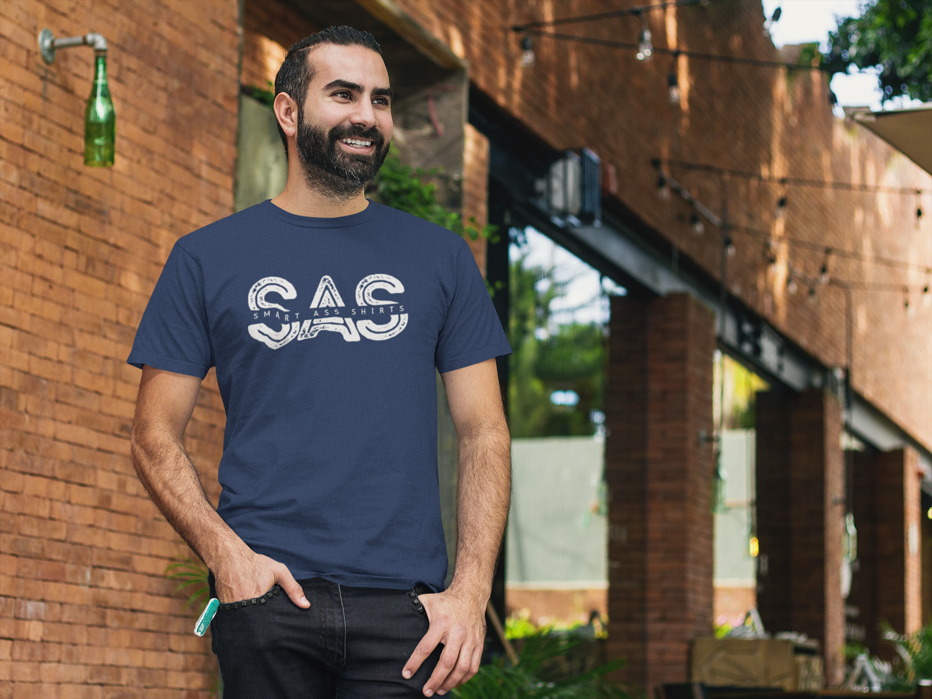 Men's Smart Ass Shirts Blue T-Shirt