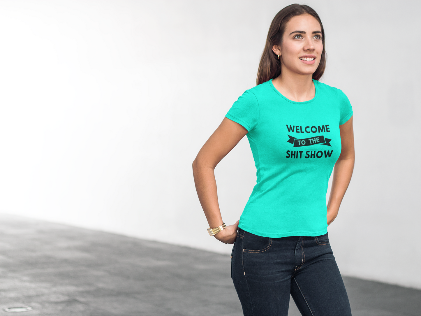 Women's Welcome to the Shitshow Mint Green T-Shirt