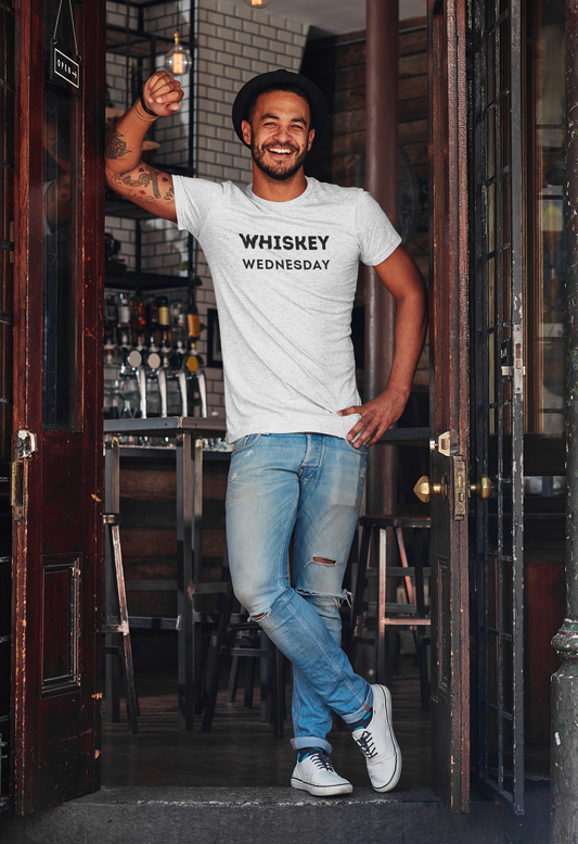 Men's Whiskey Wednesday White T-Shirt