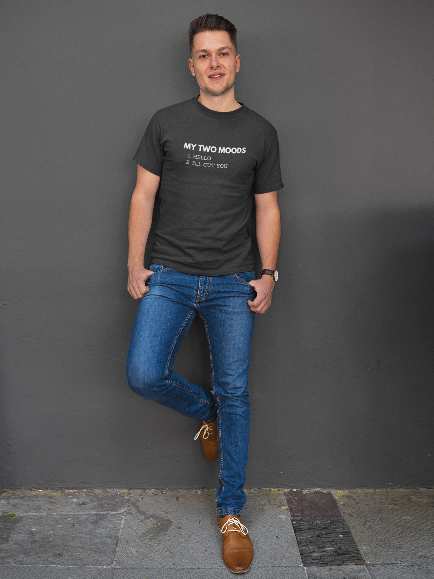Men's My Two Moods Black T-Shirt
