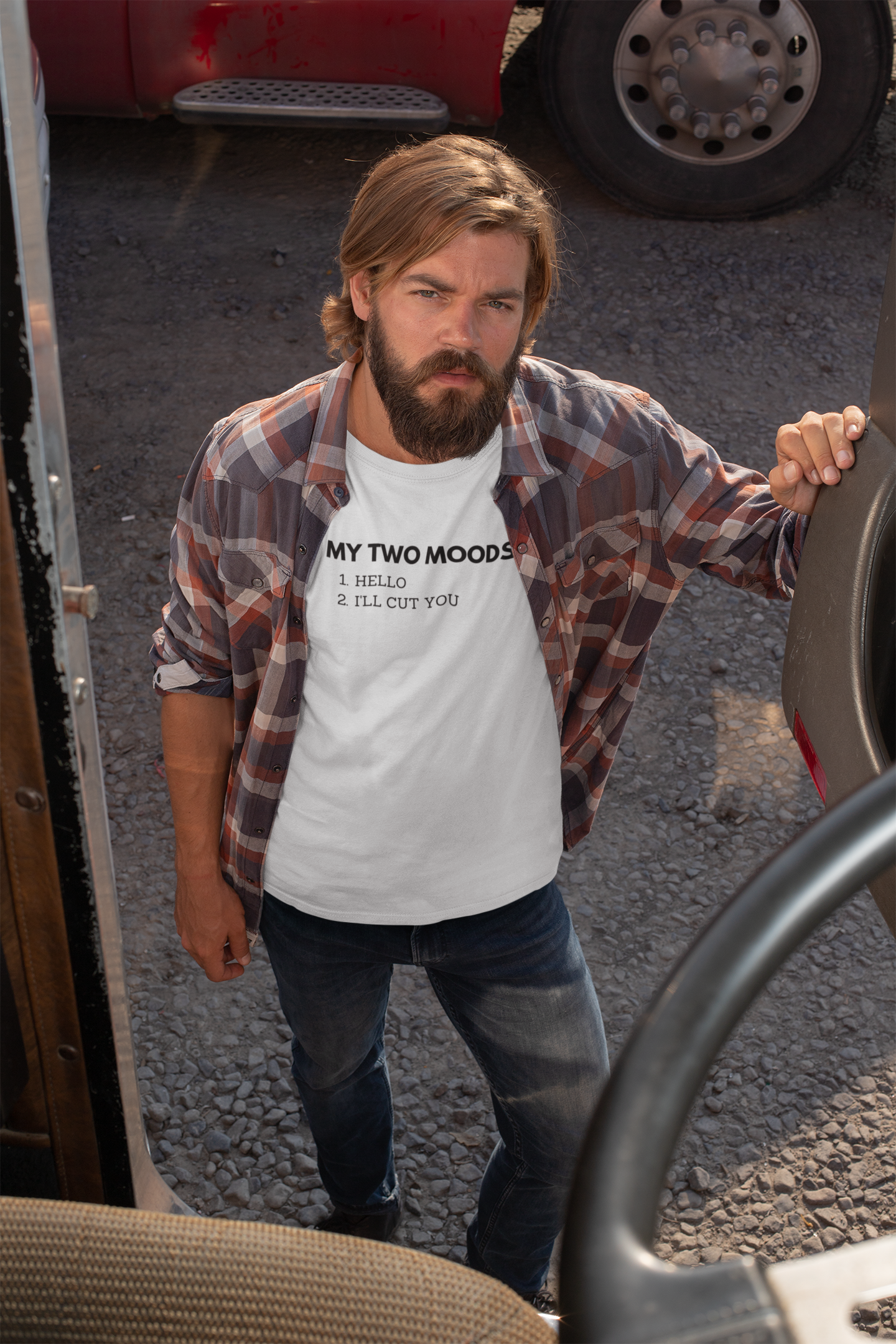 Men's My Two Moods White T-Shirt