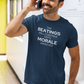 Men's The beatings will continue until morale improves Blue T-Shirt
