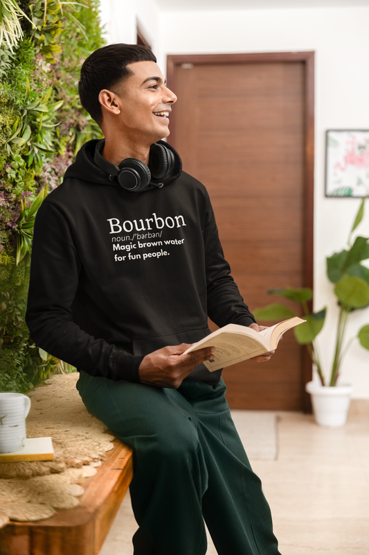 Men's Bourbon Definition Black Hoodie