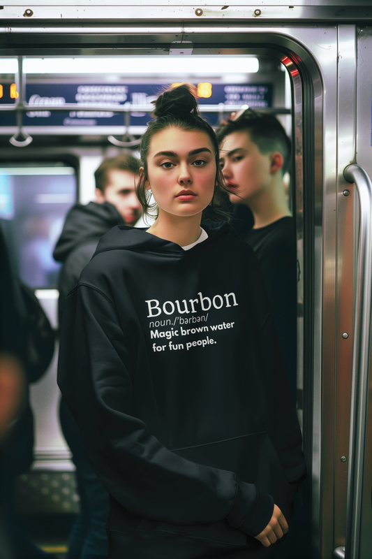 Women's Bourbon Definition Black Hoodie