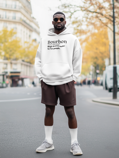 Men's Bourbon Definition White Hoodie