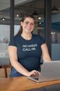 Women's Go Ahead Call HR Blue T-Shirt