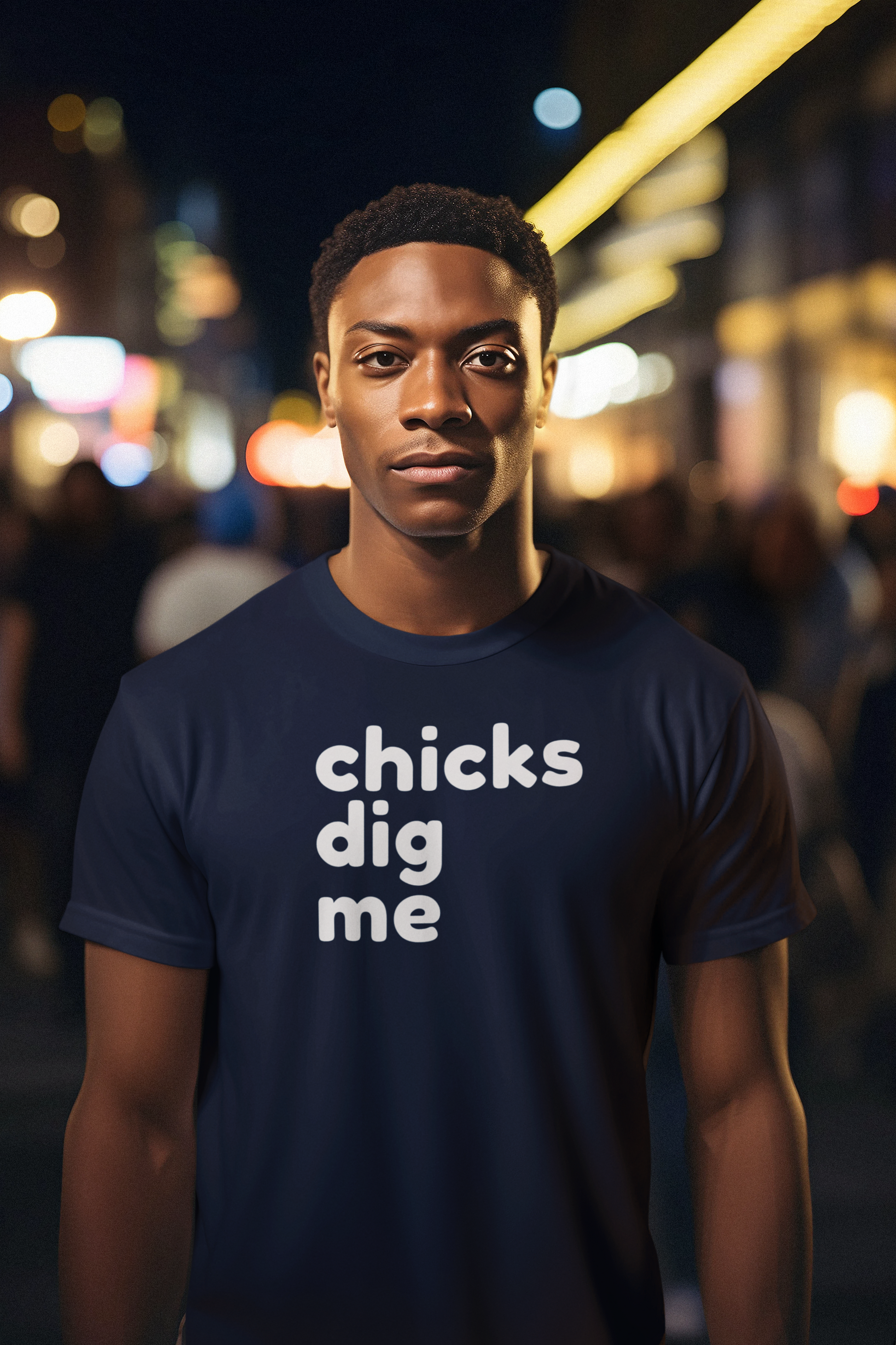 Men's Chicks Dig Me Blue T-Shirt