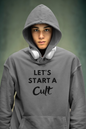 Men's Let's Start A Cult Grey Hoodie