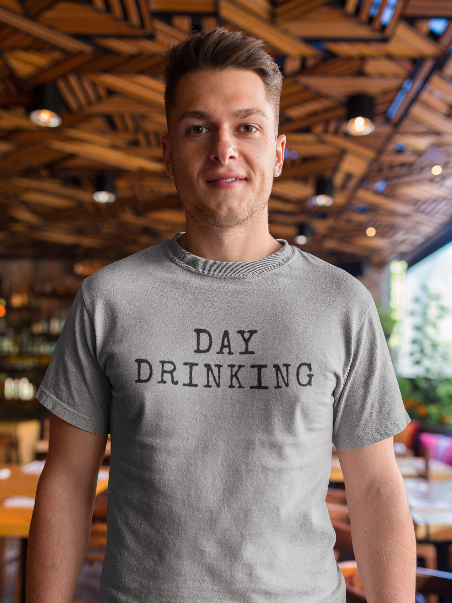 Men's Day Drinking Grey T-Shirt