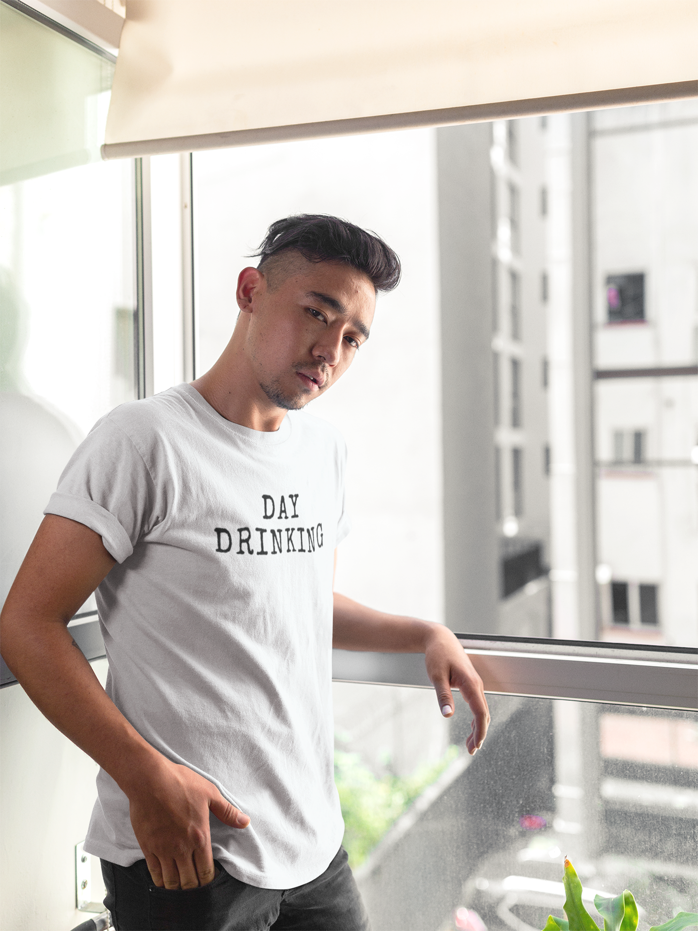 Men's Day Drinking White T-Shirt