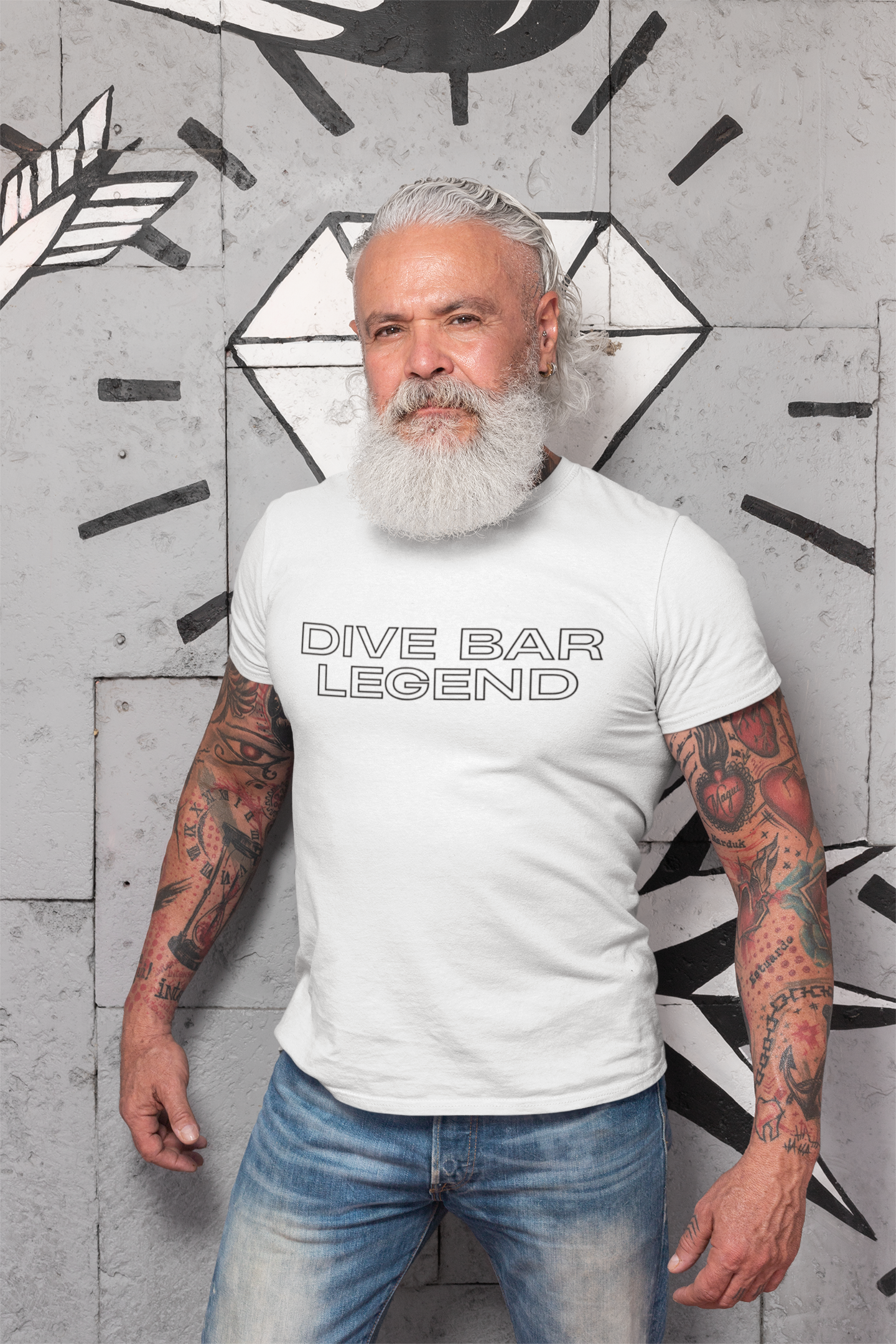 Men's Dive Bar Legend White T-Shirt