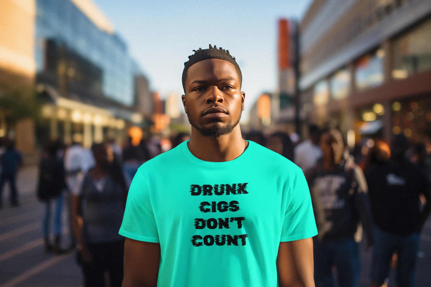 Men's Drunk Cigs Don't Count Mint Green T-Shirt