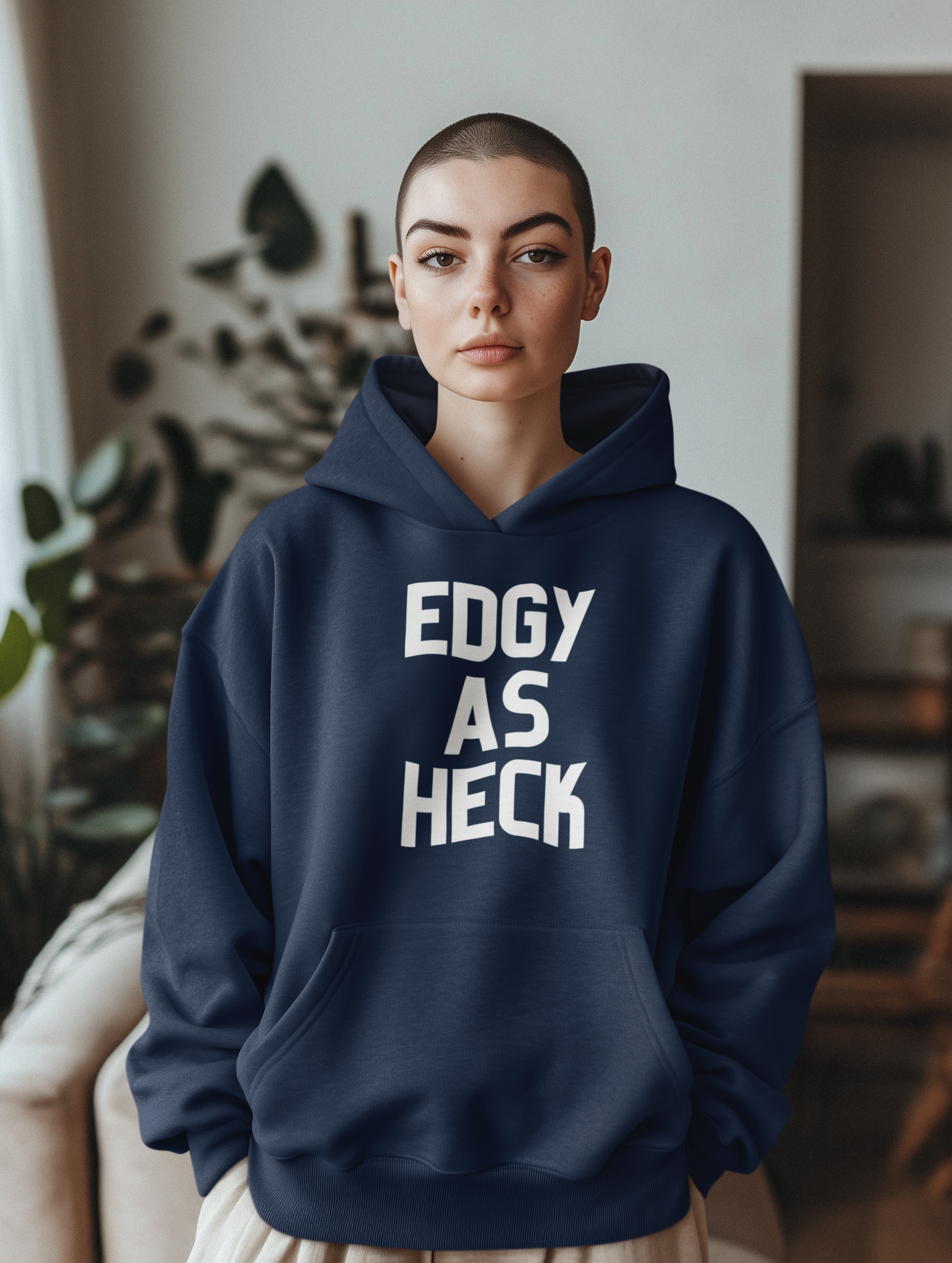 Women's Edgy As Heck Blue Hoodie