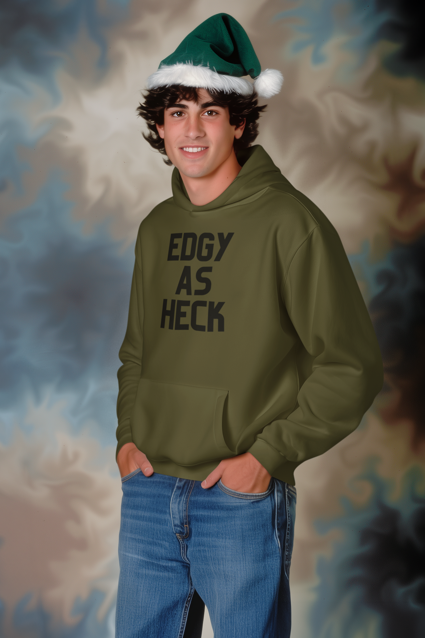 Men's Edgy As Heck Green Hoodie