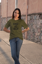 Women's Edgy As Heck Green T-Shirt