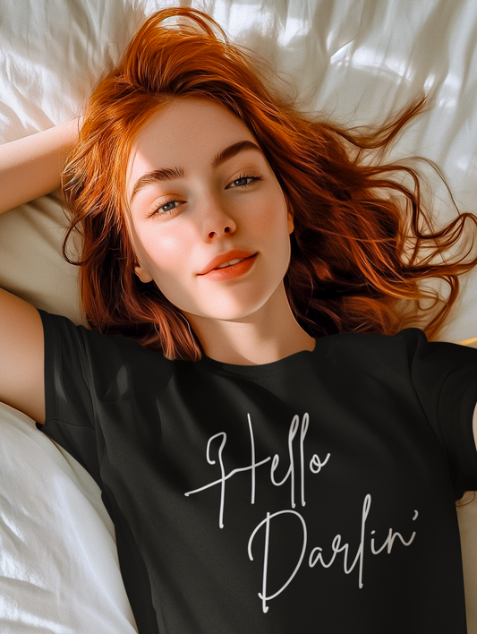 Women's Hello Darlin' Black T-Shirt