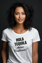 Women's Hola Tequila Adios Problemas White T-Shirt