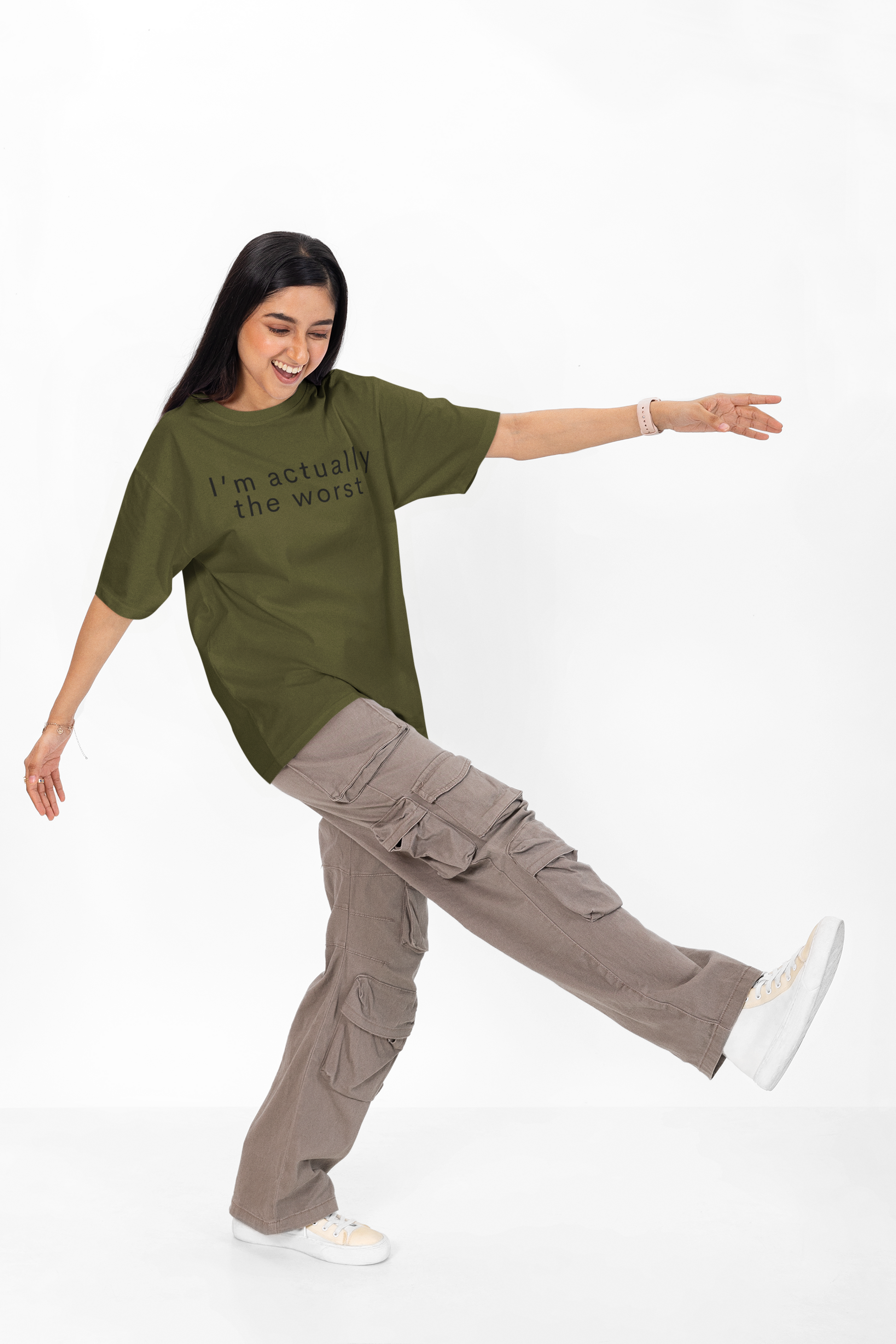 Women's I'm Actually The Worst Green T-Shirt
