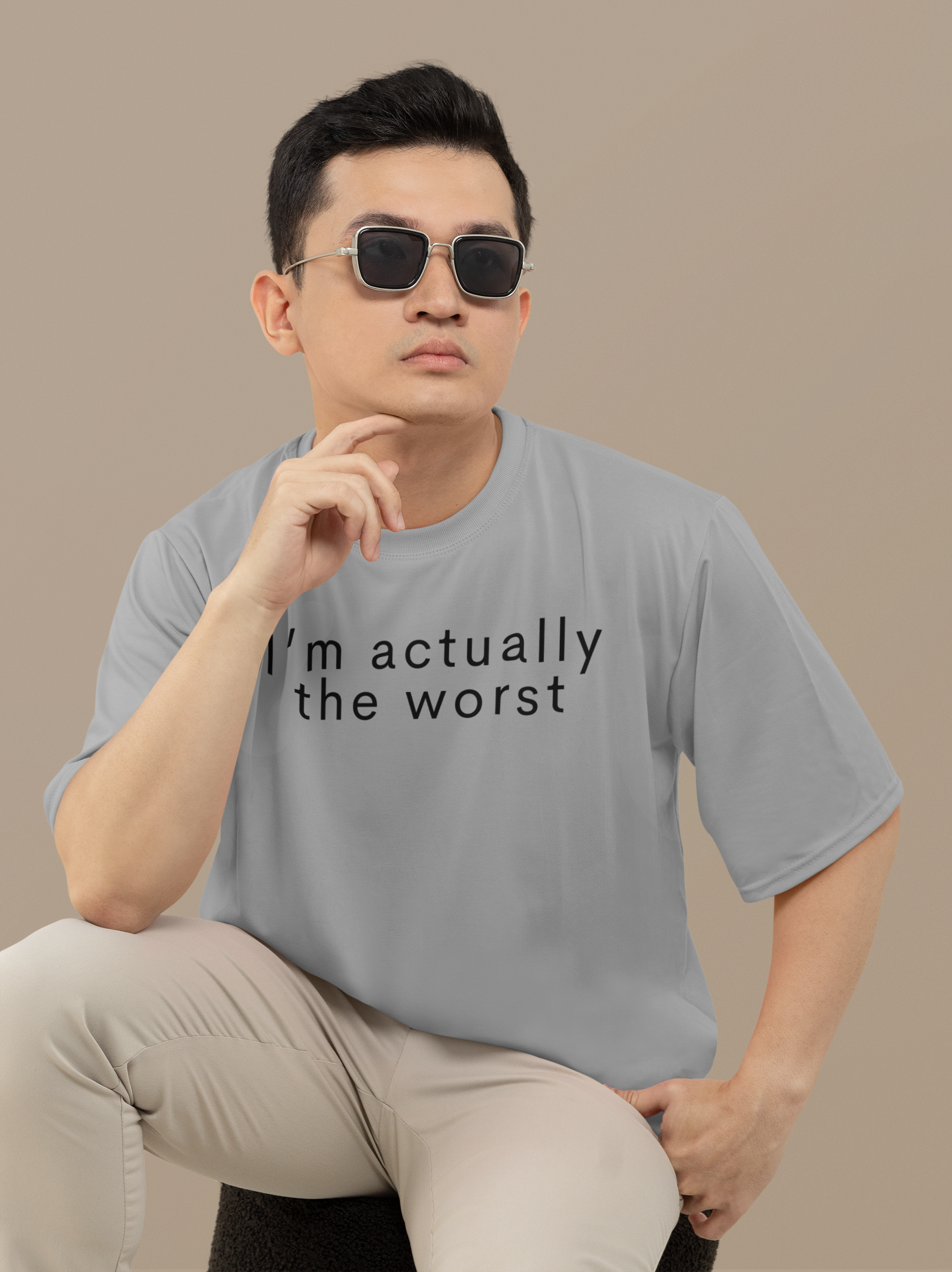 Men's I'm Actually The Worst Grey T-Shirt