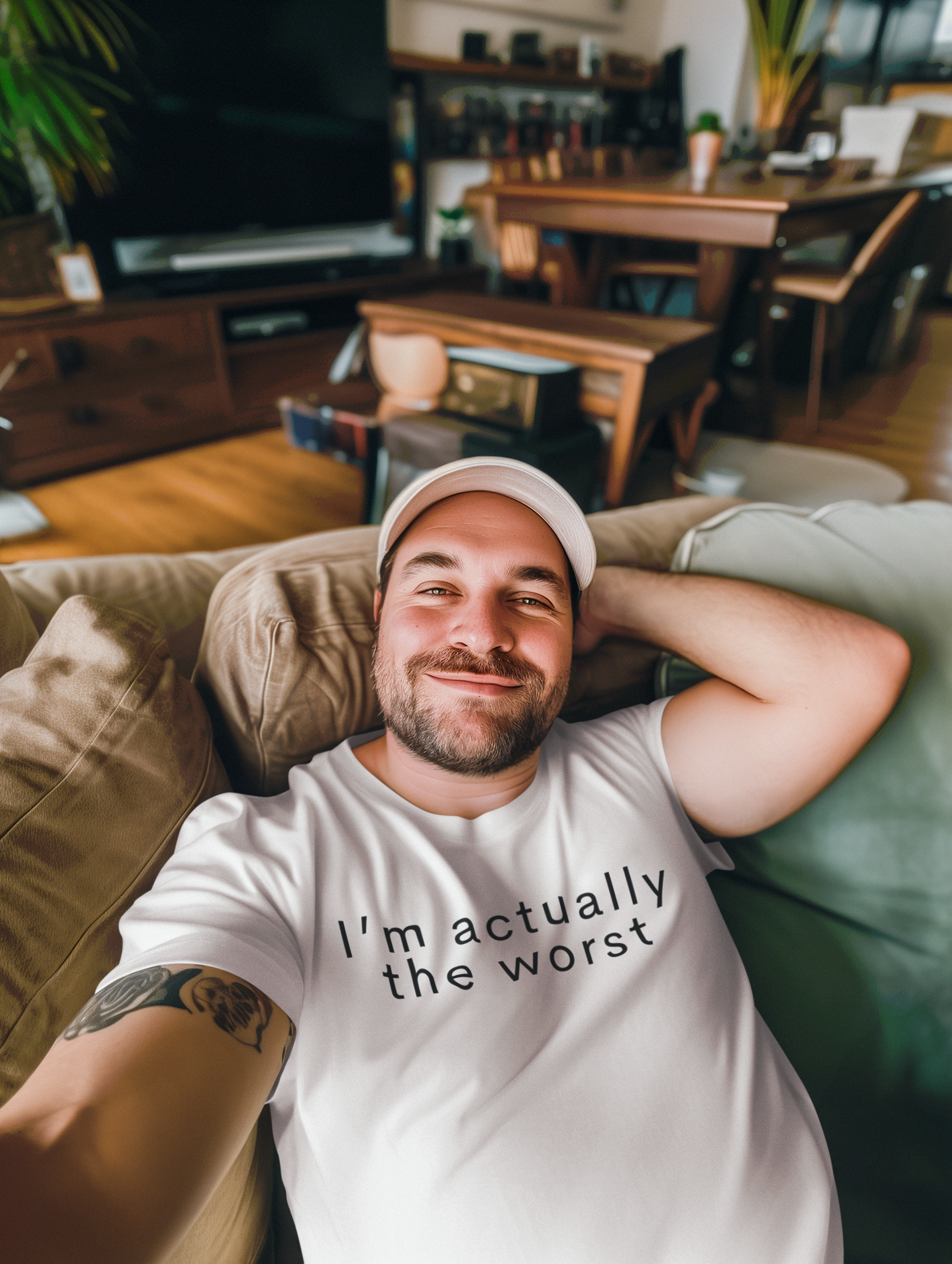 Men's I'm Actually The Worst White T-Shirt