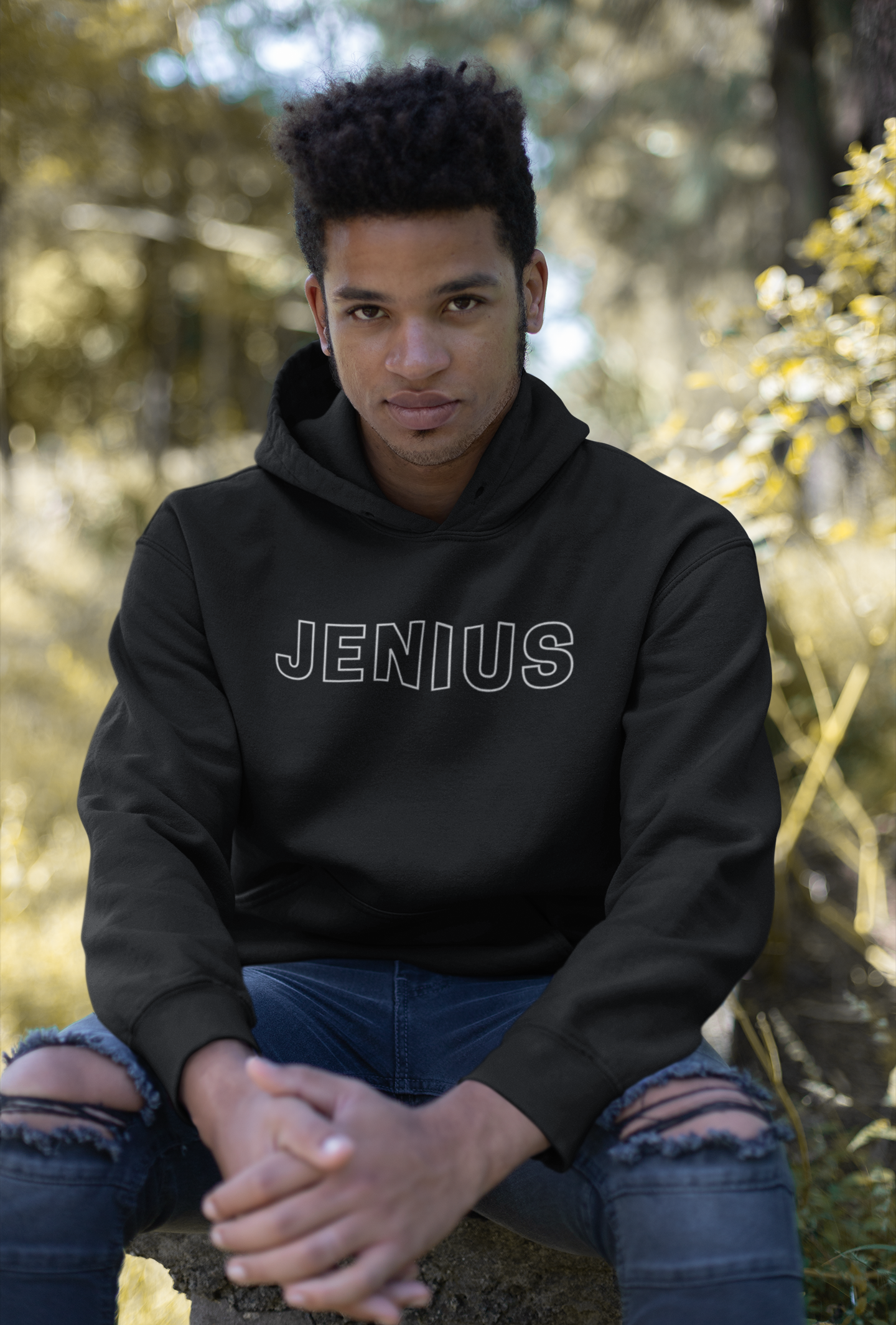 Men's Jenius Black Hoodie