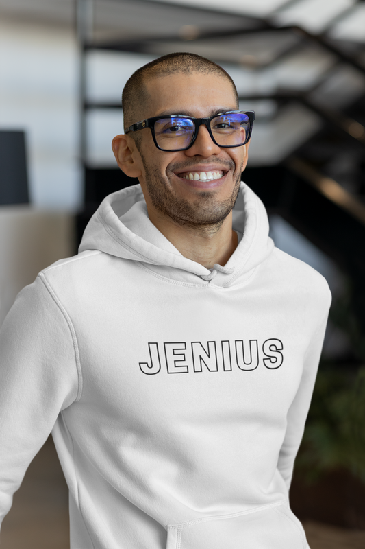 Men's Jenius White Hoodie