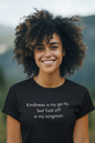 Women's Kindness Is My Go-To Black T-Shirt