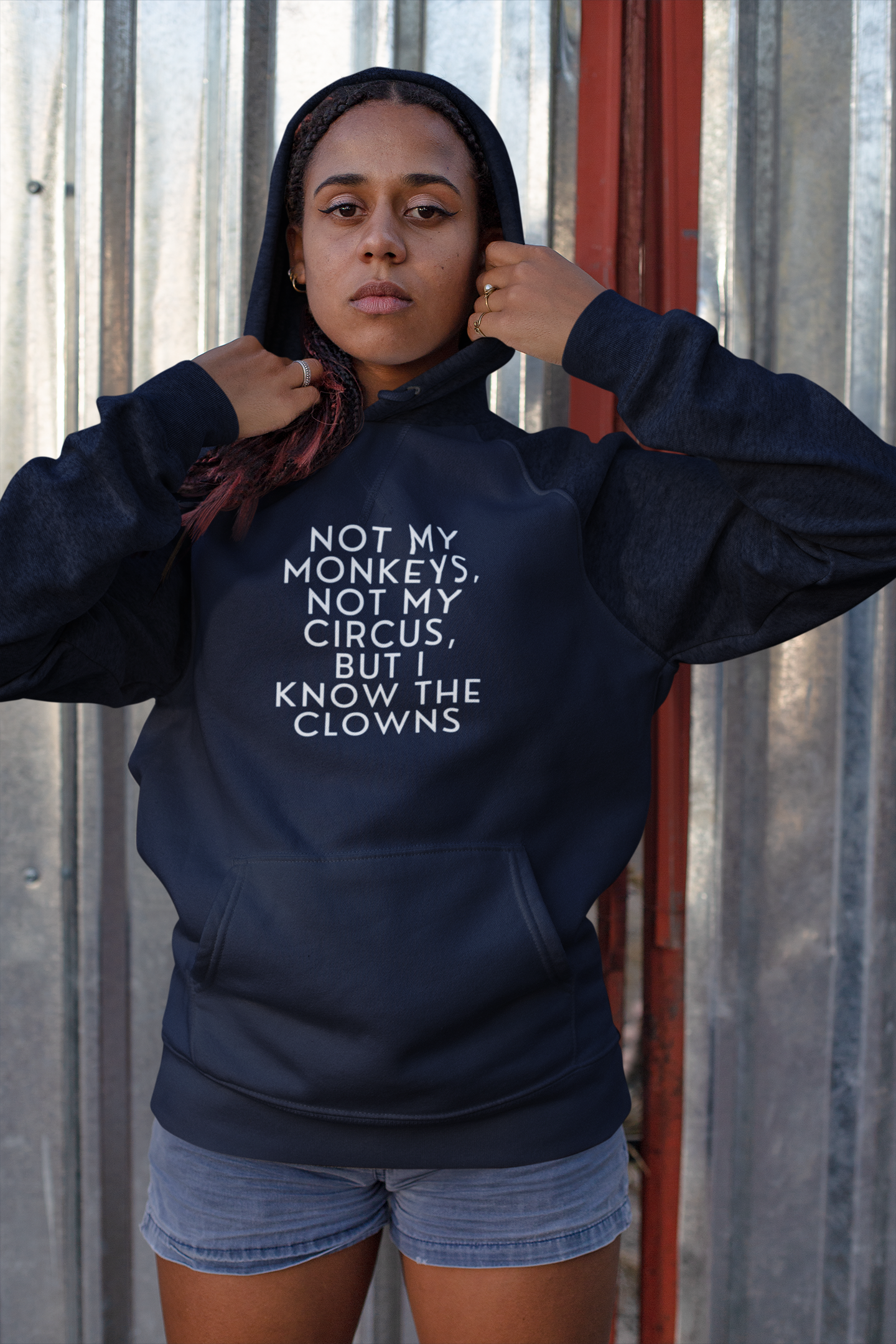 Women's Know The Clowns Blue Hoodie