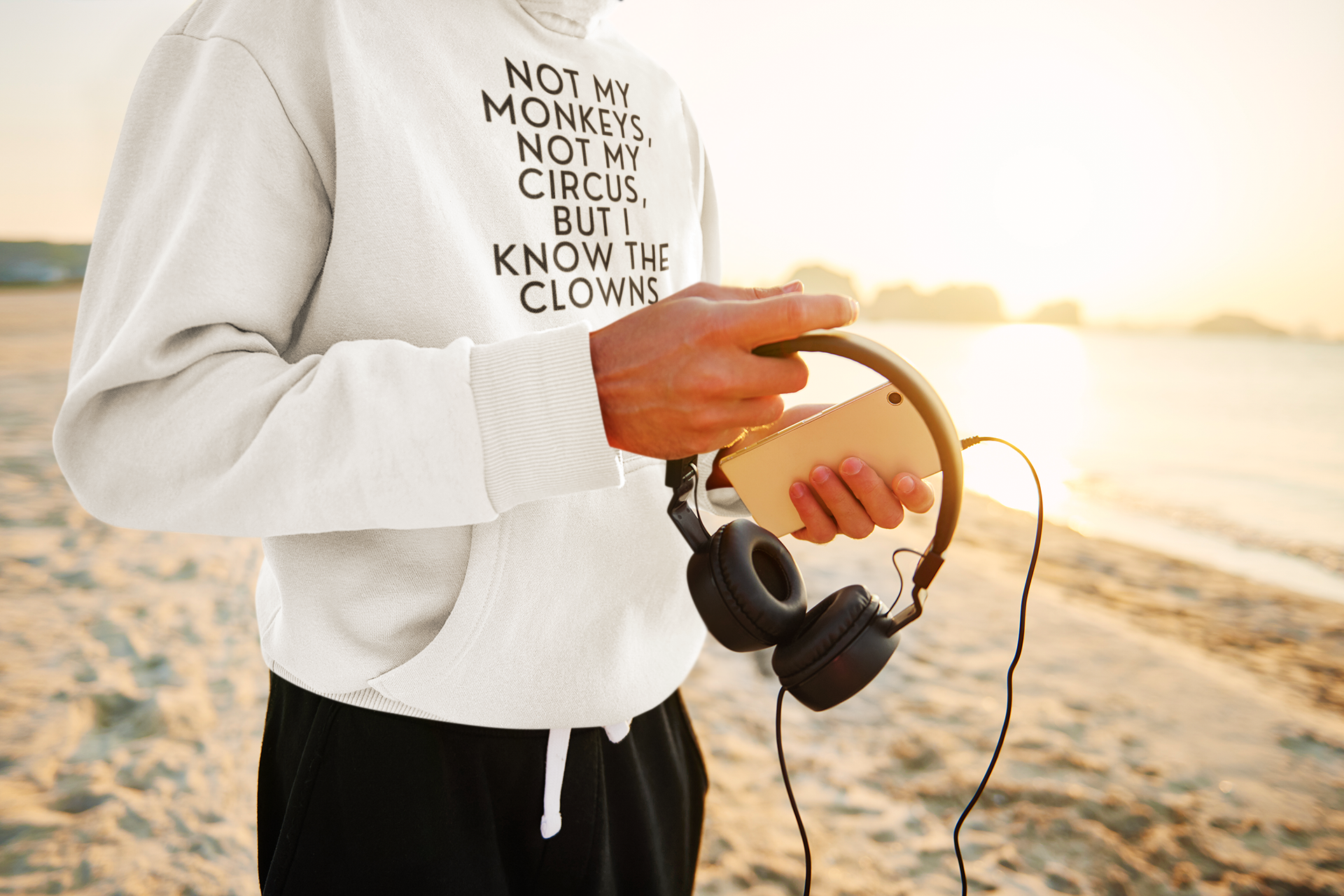 Men's Know The Clowns White Hoodie